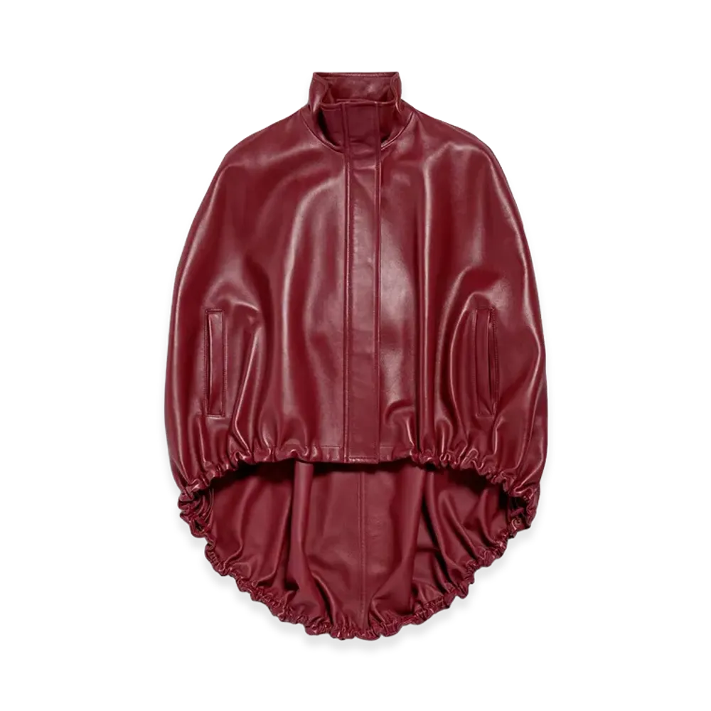 BALENCIAGA Women's Short Cape "Burgundy"