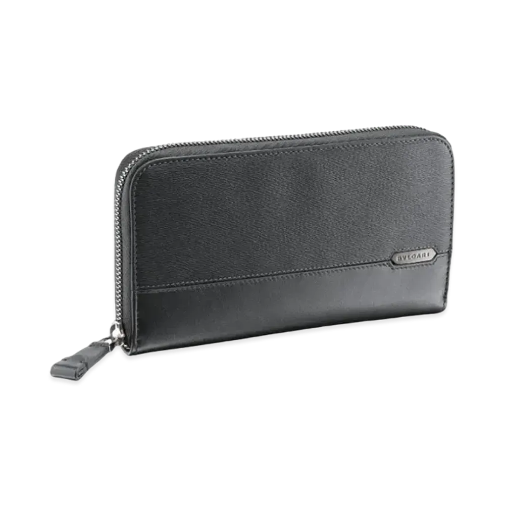 BVLGARI Serpenti Scaglie Man Zip Wallet "Black"