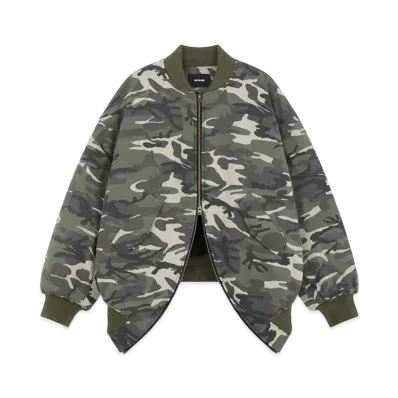 WE11DONE Camo Bomber Jacket "Beige"