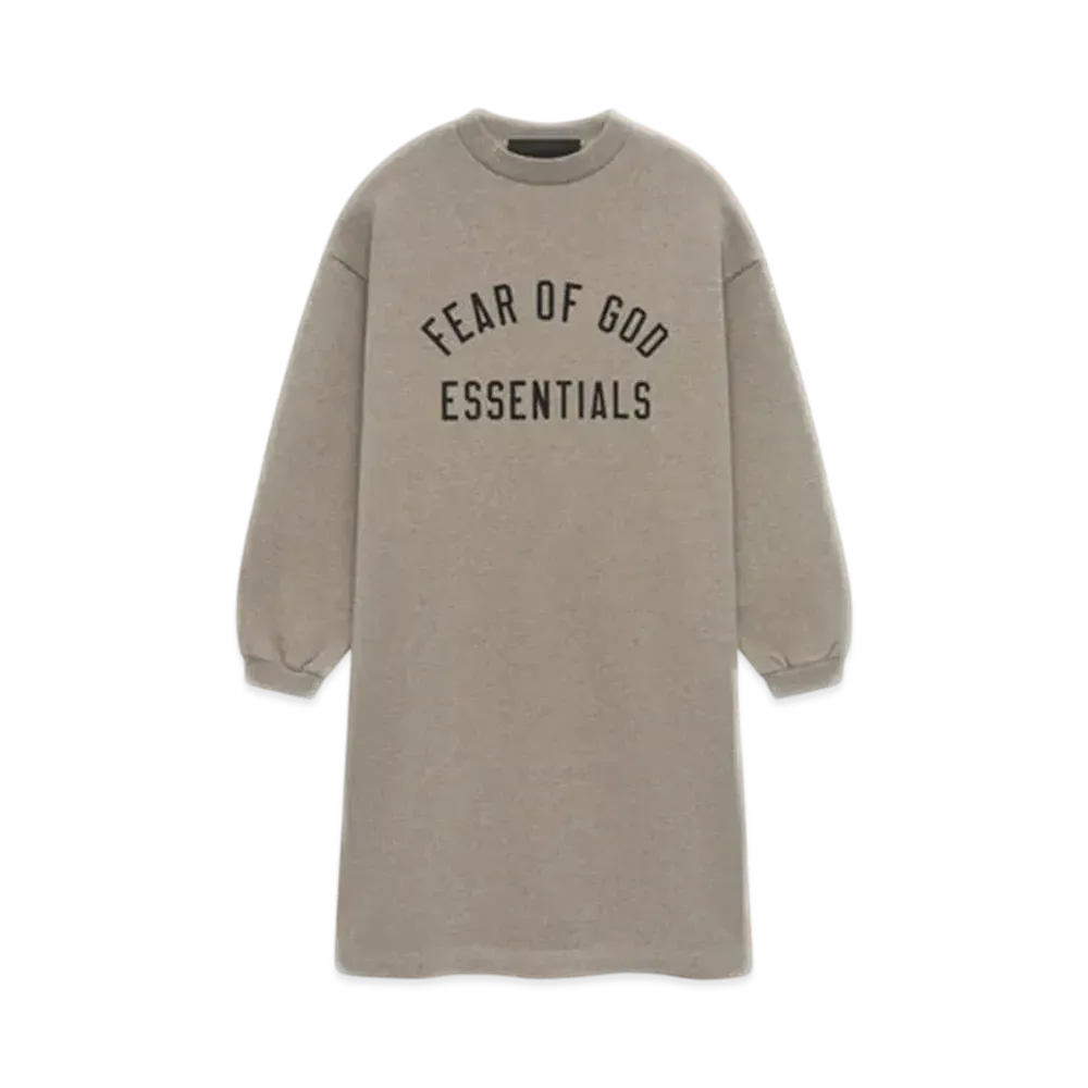 FEAR OF GOD Essentials Kid's Fleece Crewneck Dress "Heather Gray"