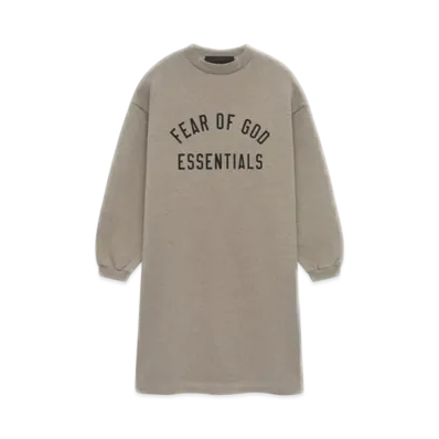 FEAR OF GOD Essentials Kid's Fleece Crewneck Dress "Heather Gray"