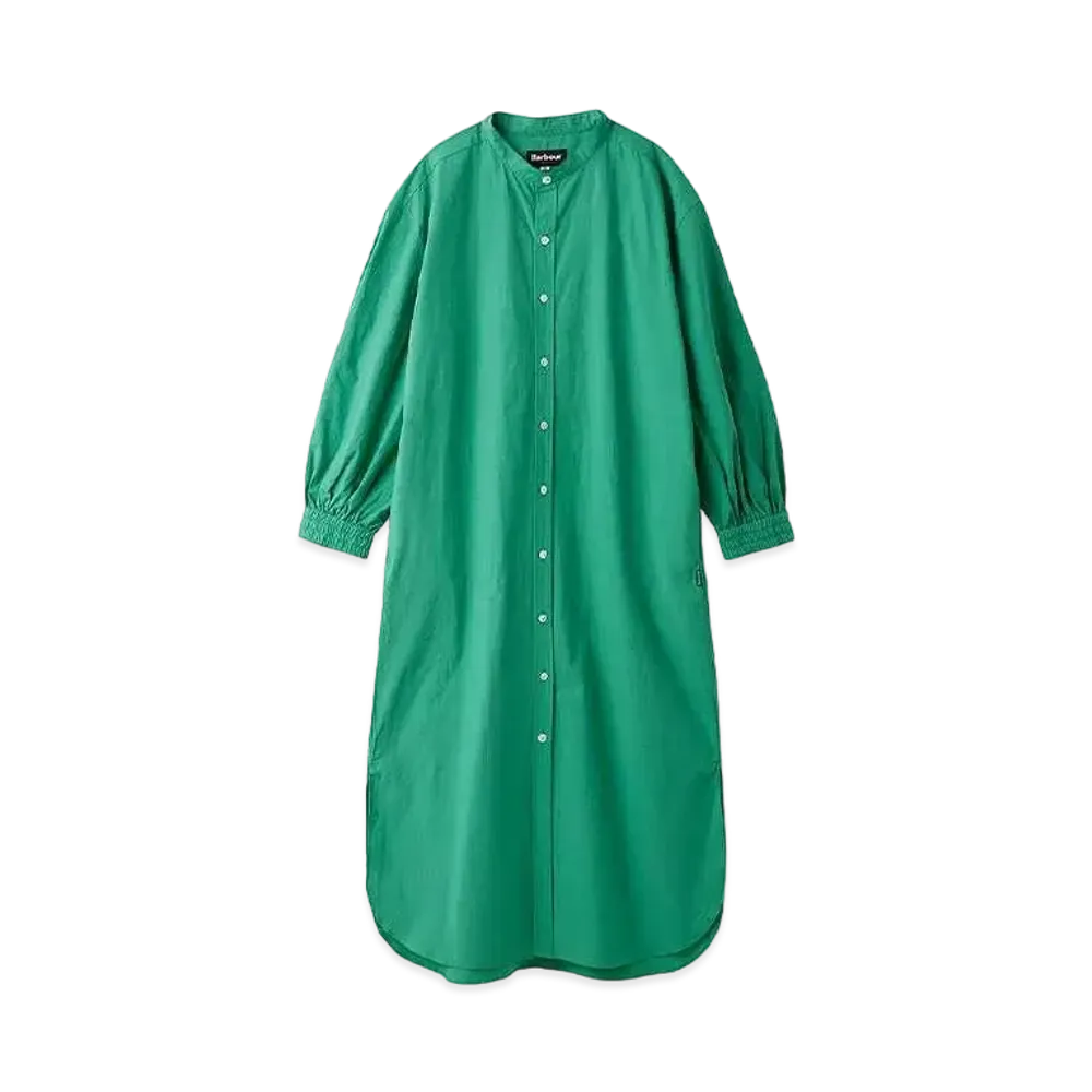Barbour Japan Limited Stand Collar Shirt Dress (Oversized Fit) "Green"