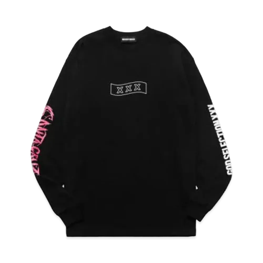 GOD SELECTION XXX LONG SLEEVE T-SHIRT GX-A21-SCLT-01 "Black"