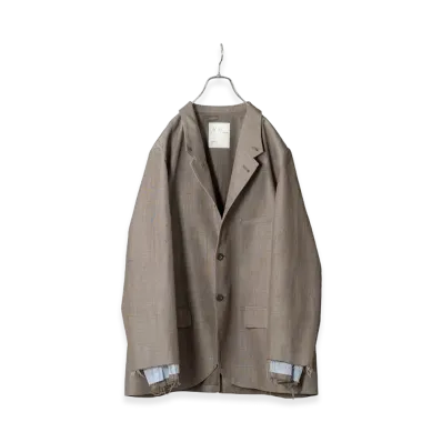 ANCELLM Layered Tailored Jacket "Brown"
