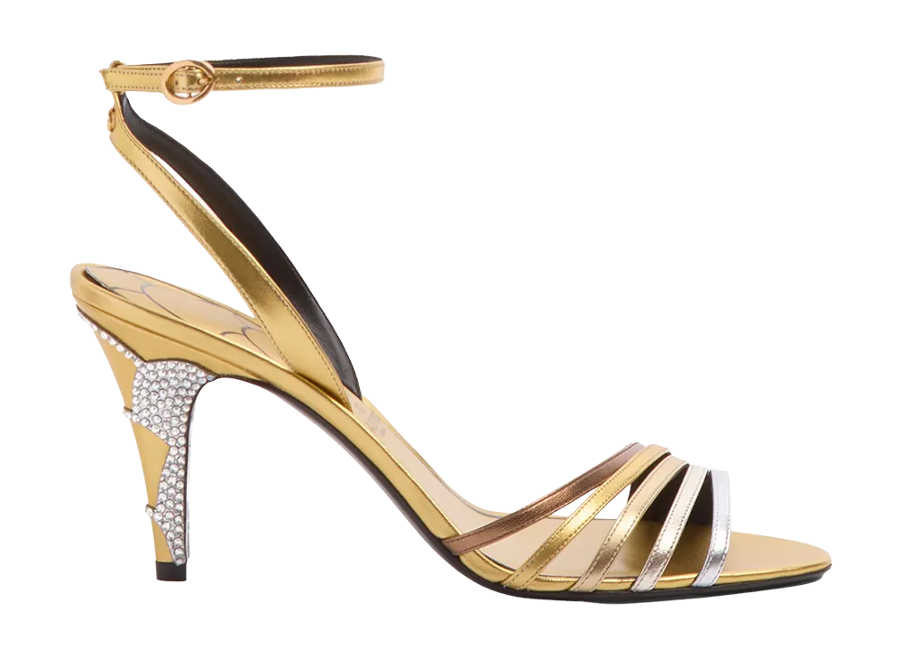 Valentino Garavani Women's Multicolor Leather Ladycrush Sandals "Multicoloured"