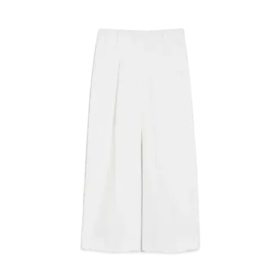Max Mara Rembo Cotton Stretch Cropped Pants "White"
