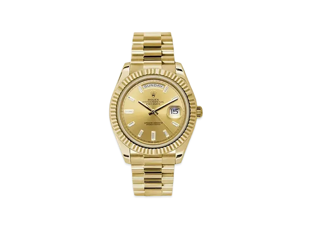 ROLEX Day-Date 40 Champagne Gold Dial 10P Diamonds 228238A