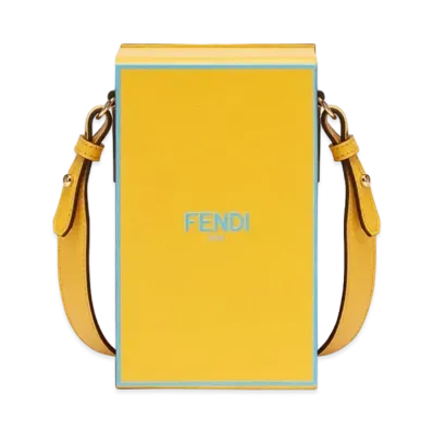 FENDI Vertical Box Leather Bag "Yellow"