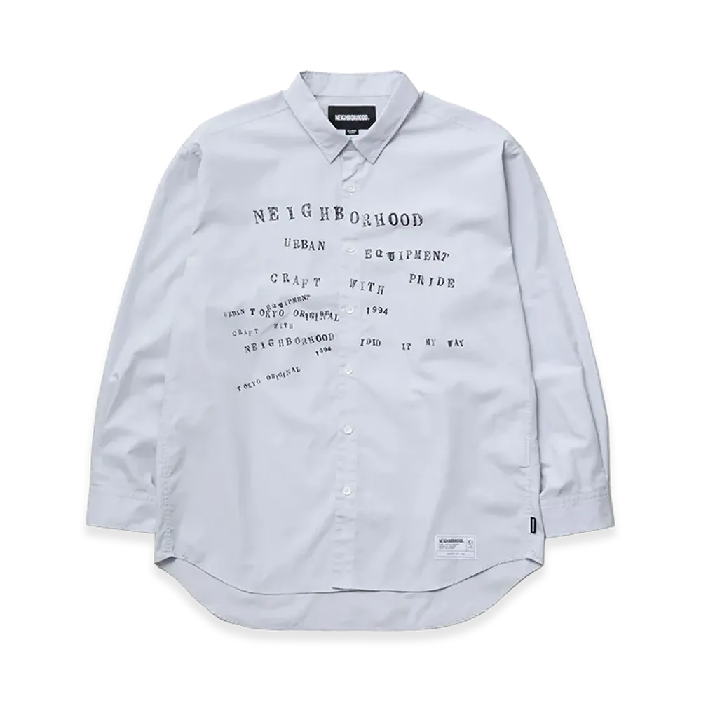 NEIGHBORHOOD Typographic Shirt LS "Gray"