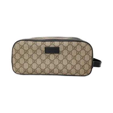 GUCCI GG Supreme Clutch Bag "Beige"