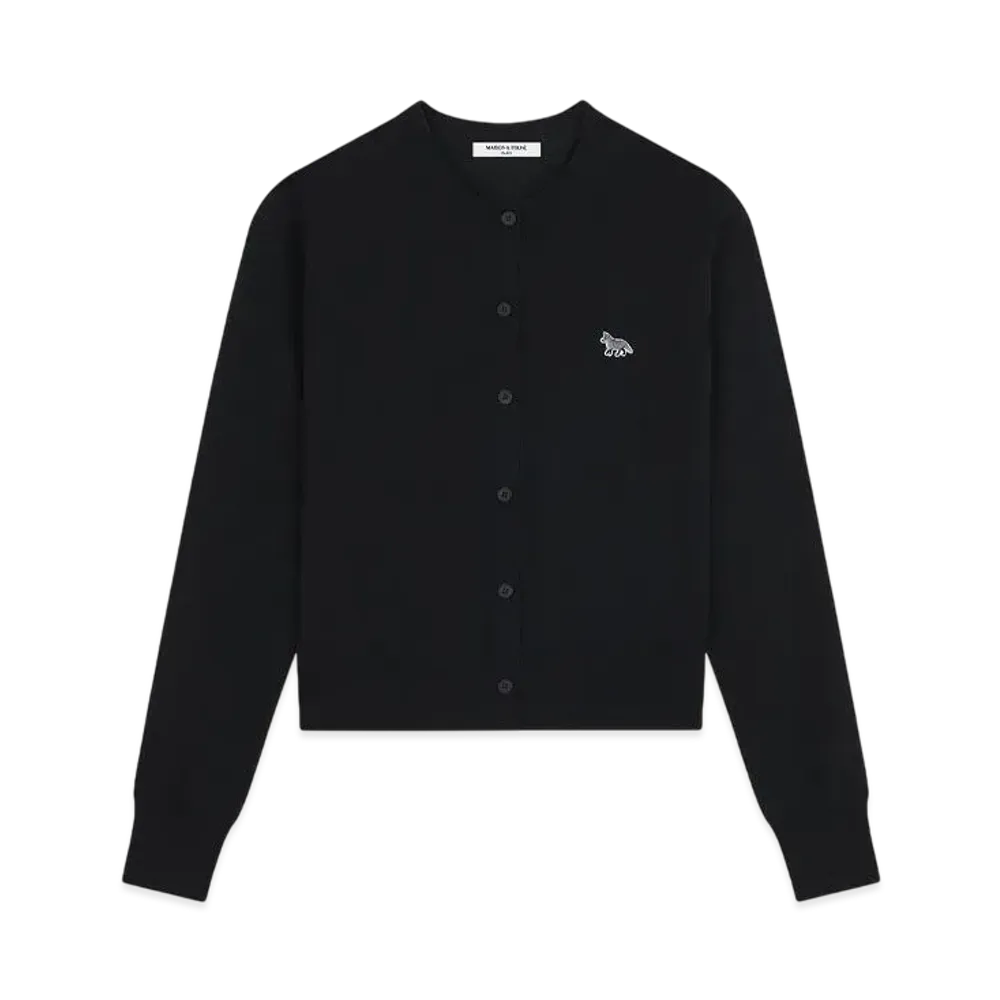 Maison Kitsune Baby Fox Patch Regular Cardigan "Black"