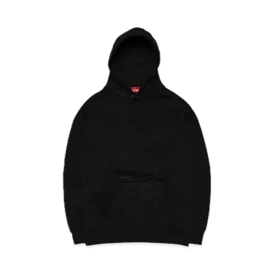 Supreme Embossed Logos Hooded Sweatshirt "Black"