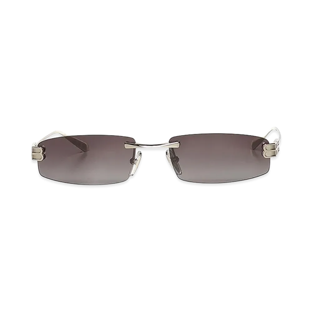 BALENCIAGA Women's Gossip D-Frame Sunglasses "Silver"
