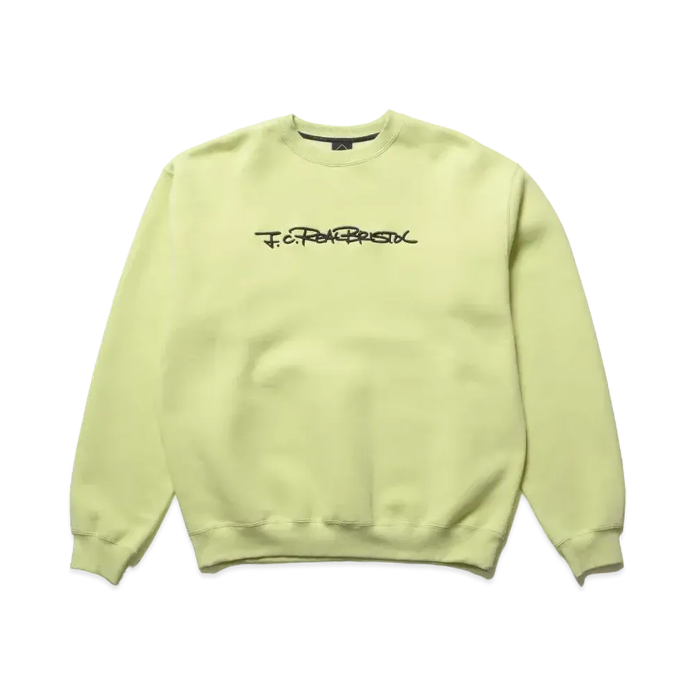F.C.Real Bristol Embroidery Tagging Loose Fit Crewneck Sweat "Green"