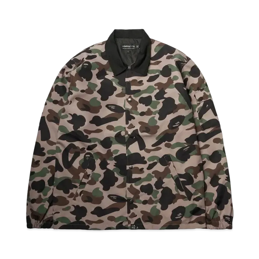 A BATHING APE x APC CAMO COACH JACKET "Beige"