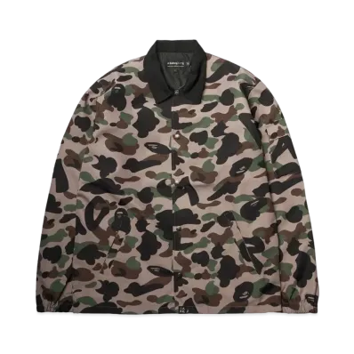 A BATHING APE x APC CAMO COACH JACKET "Beige"