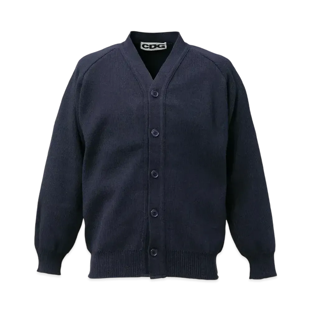 COMME des GARCONS V-Neck School Cardigan "Navy"