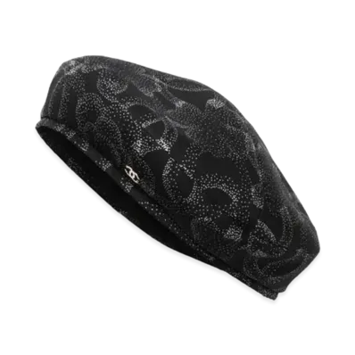 CHANEL Beret Silk Twill "Black/White"