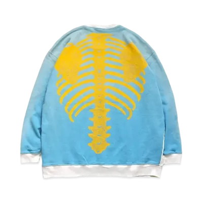 KAPITAL BACK HAIR 2 TONE REMAKE BIG SWEAT (BOUND PT) " Quinity Sax"