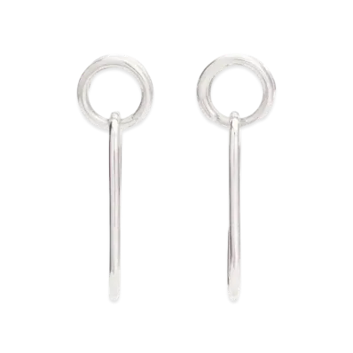 Courreges Holy Union Earrings "Silver"