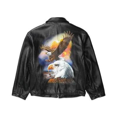 Supreme x MM6 Maison Margiela x Schott Eagle Leather Jacket "Black"