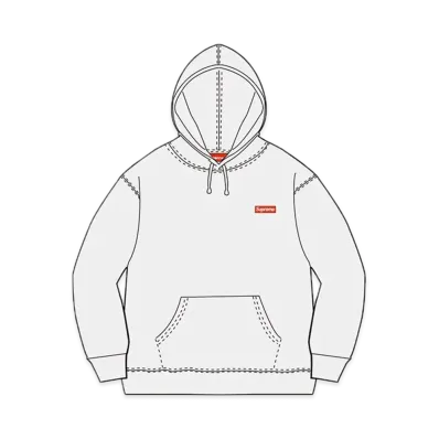 Supreme Small Box Hooded Sweatshirt "White" (21SS)