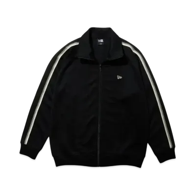 NEW ERA Performance Apparel Smooth Jersey Side Tape Track Jacket "Black"