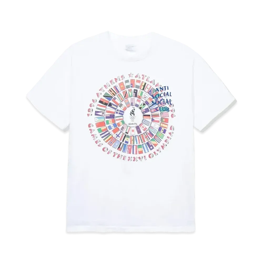 ANTI SOCIAL SOCIAL CLUB PARIS 2024 CAPSULE Vintage Olympic '96 Circle Flag Tee "White"