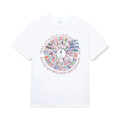 ANTI SOCIAL SOCIAL CLUB PARIS 2024 CAPSULE Vintage Olympic '96 Circle Flag Tee "White"