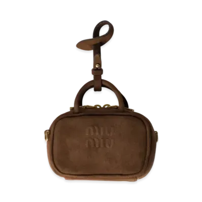 MIUMIU Beau Suede Micro-Bag "Dark Brown"