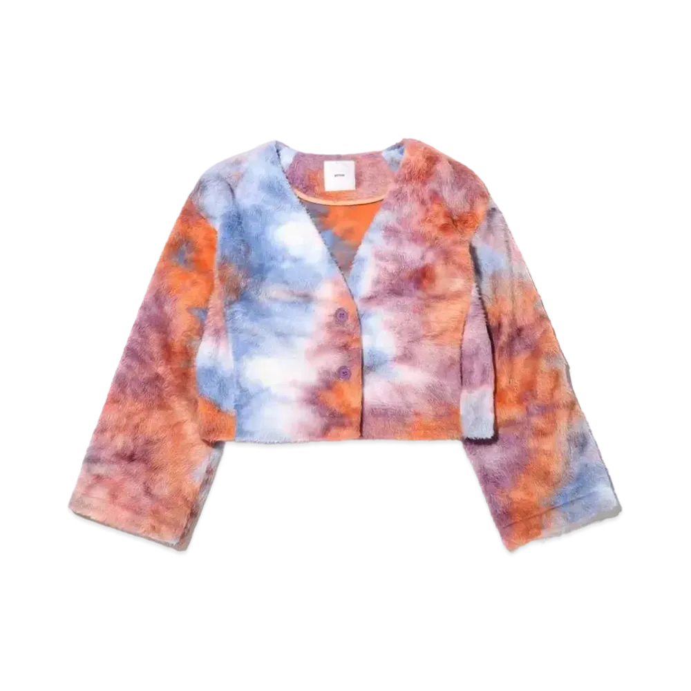 atmos pink Tie Dye Fleece Cardigan "Mix"