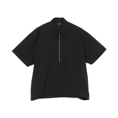 BEAMS Half-zip pullover shirt "Black"