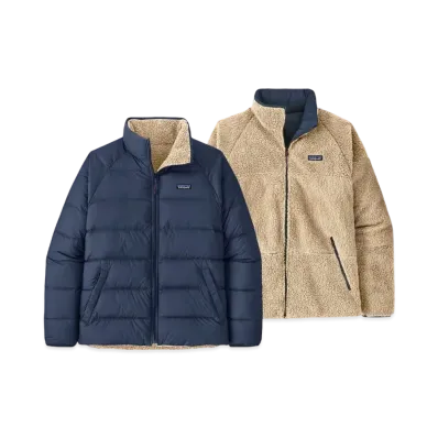 Patagonia Men's Reversible Silent Down Jacket "Navy"