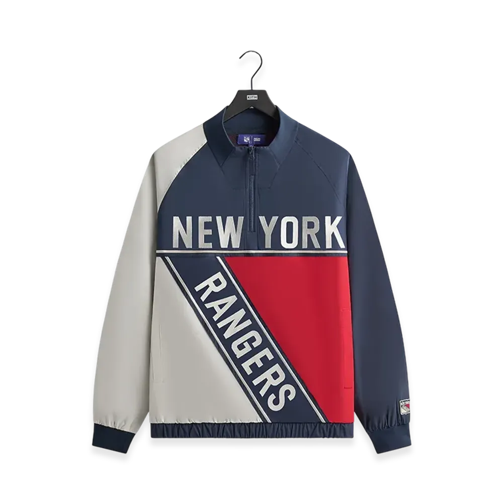 Kith x The New York Rangers Nylon Quarter Zip "Nocturnal"