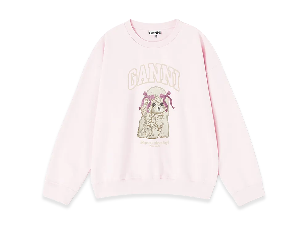 GANNI Women's Poodle Sweatshirt "Chalk Pink"