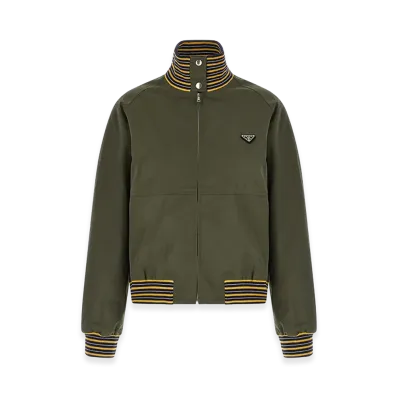 PRADA Women's Logo Bomber Jacket "Green"