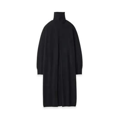 ssstein Extra Fine Wool Knit Slit One Piece "Black"