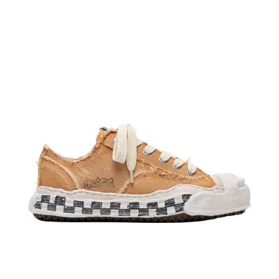 Maison MIHARA YASUHIRO HANK OG Graffiti Check Sole Canvas Low-top Sneakers "Brown"