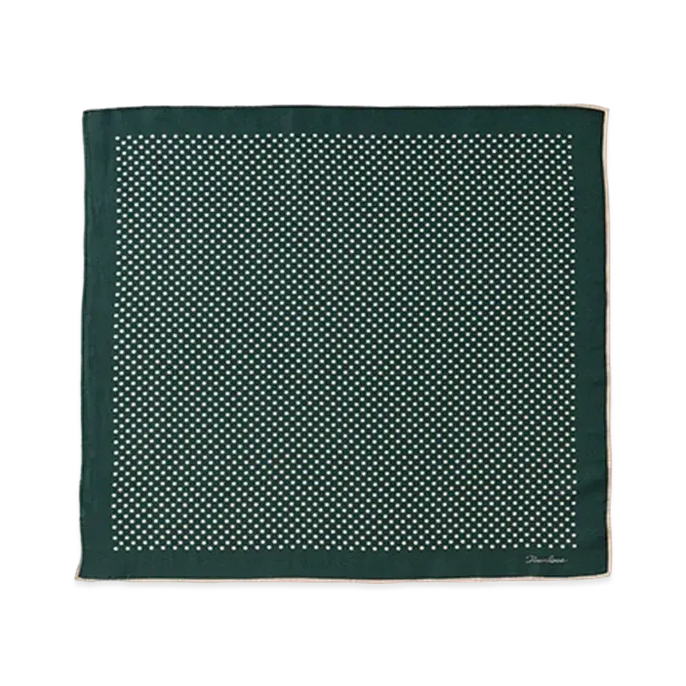 visvim DOTS SILK SCARF "Green"
