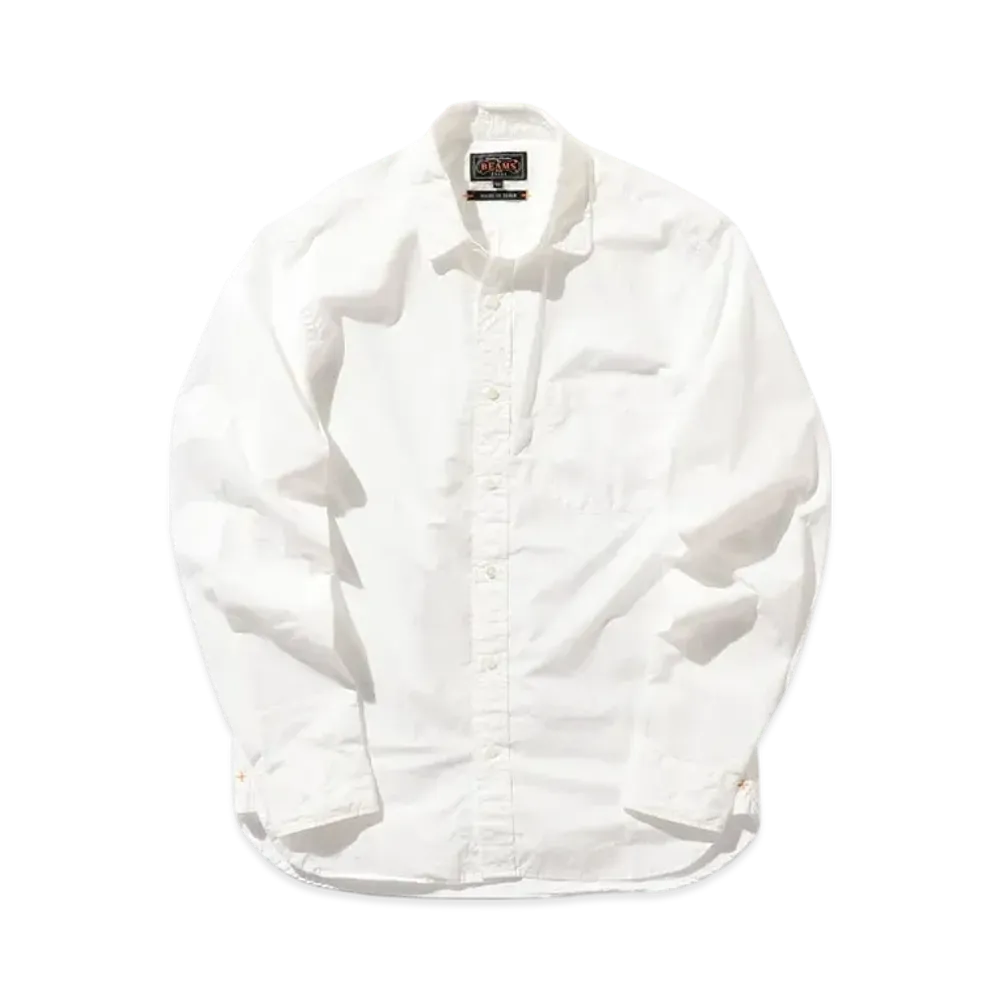 BEAMS Round Collar Peruvian Pima "White"