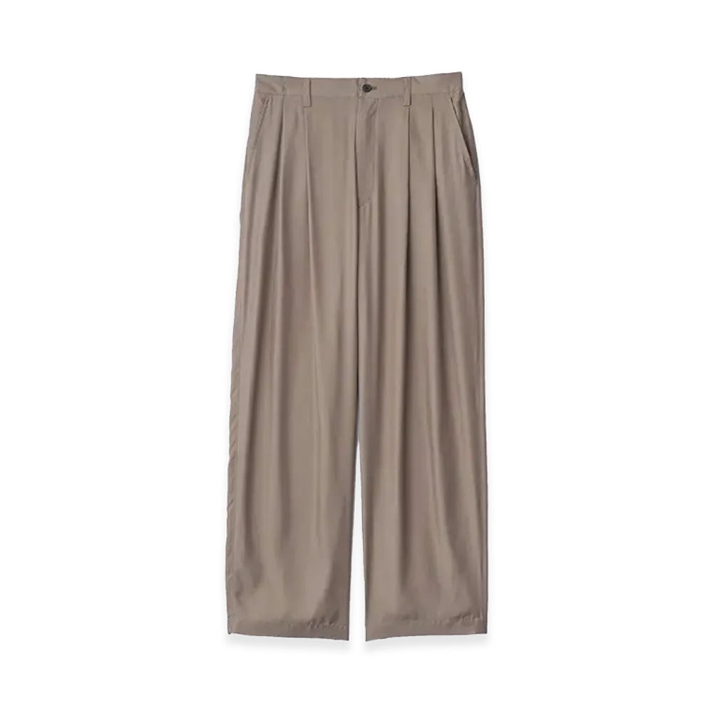 ssstein Cupro Twill Wide Easy Trousers "Taupe"