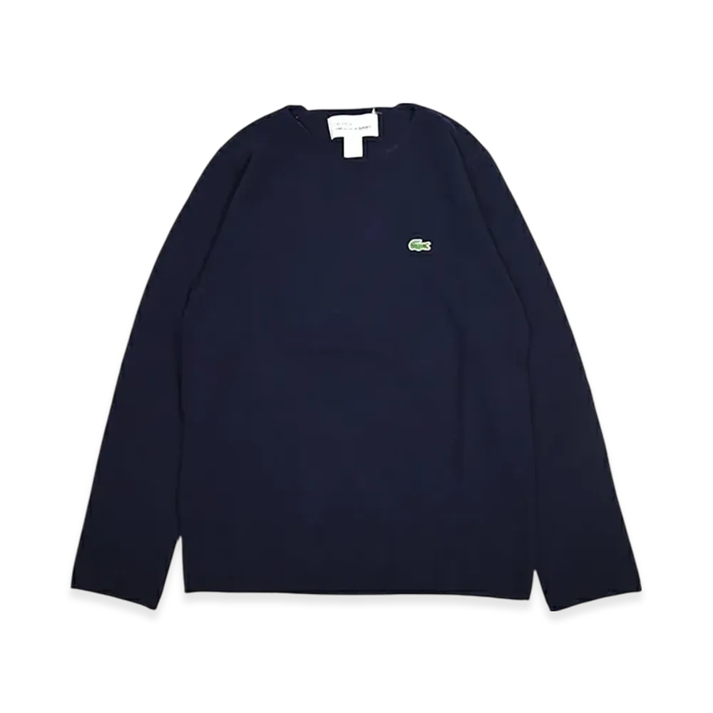 COMME des GARCONS SHIRT x LACOSTE Fully Fashioned Knit Gauge 12 Intarsia "Navy"