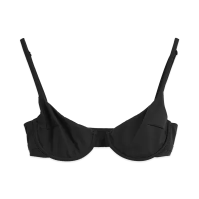 OUR LEGACY Women's Meguro Bikini Top "Jet Black Jersey"