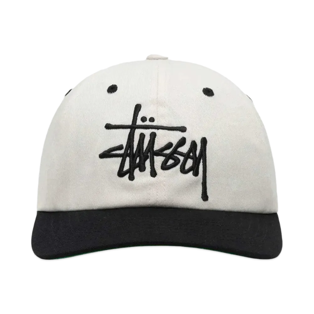 Stussy Low Profile Big Basic Snapback "Bone"