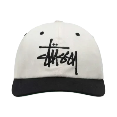 Stussy Low Profile Big Basic Snapback "Bone"