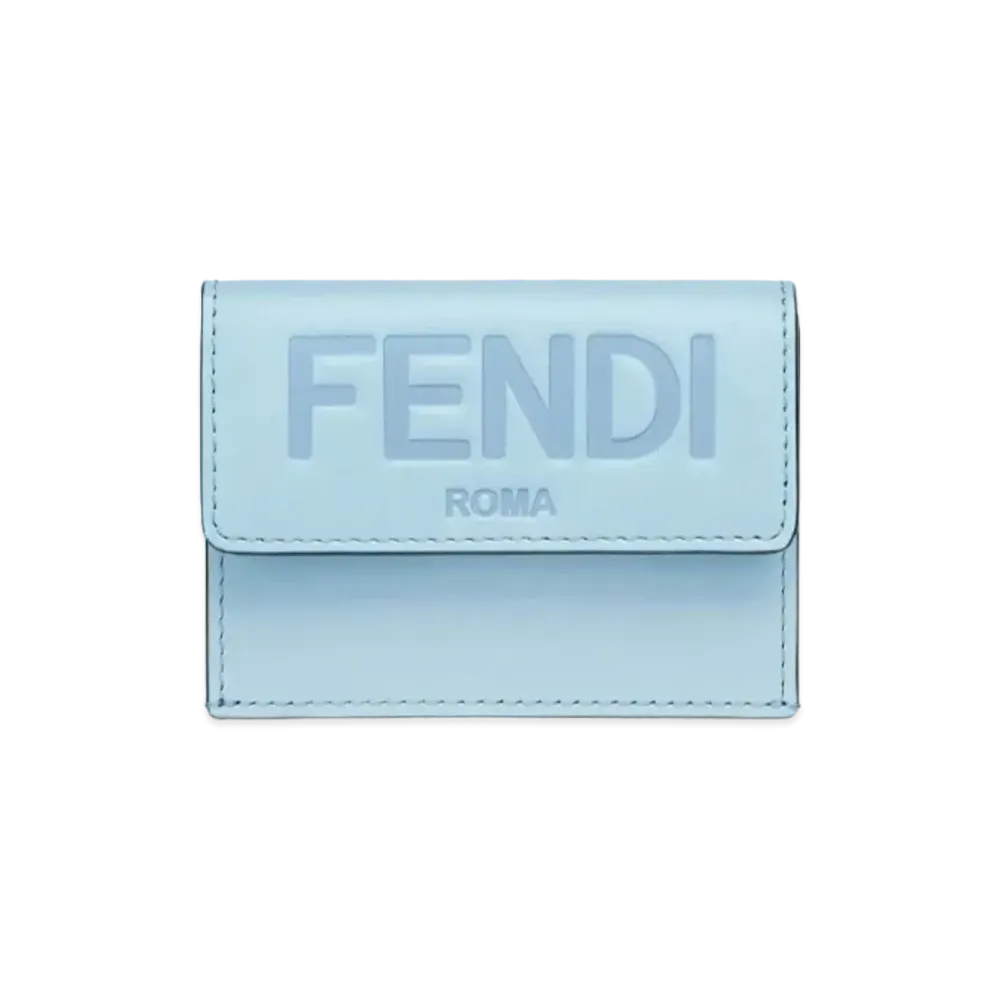 FENDI Micro Tri-Fold Wallet Leather "Light Blue"