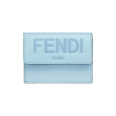 FENDI Micro Tri-Fold Wallet Leather "Light Blue"