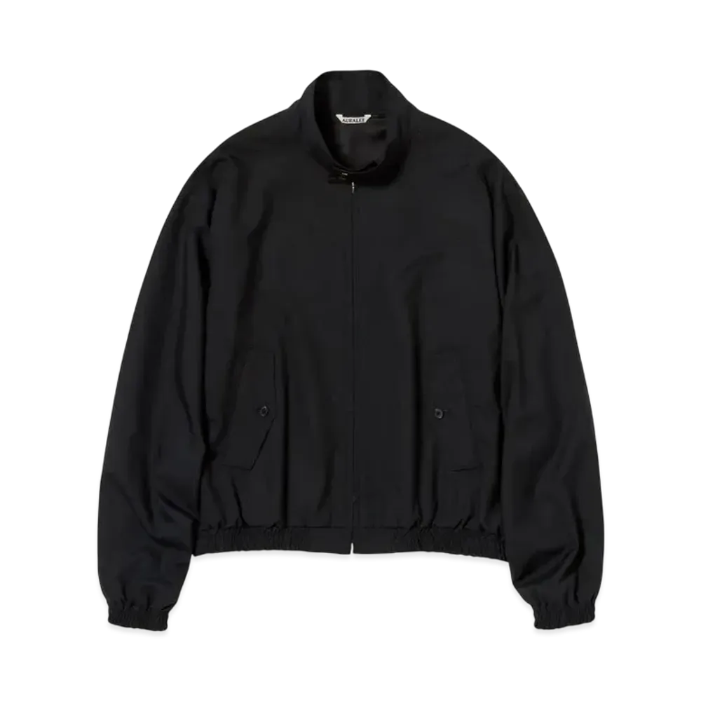 AURALEE Super Fine Tropical Wool Zip Blouson "Black"
