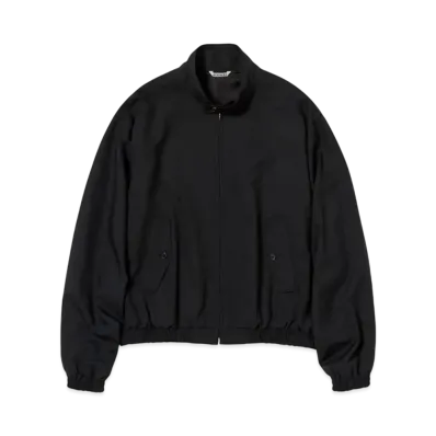 AURALEE Super Fine Tropical Wool Zip Blouson "Black"