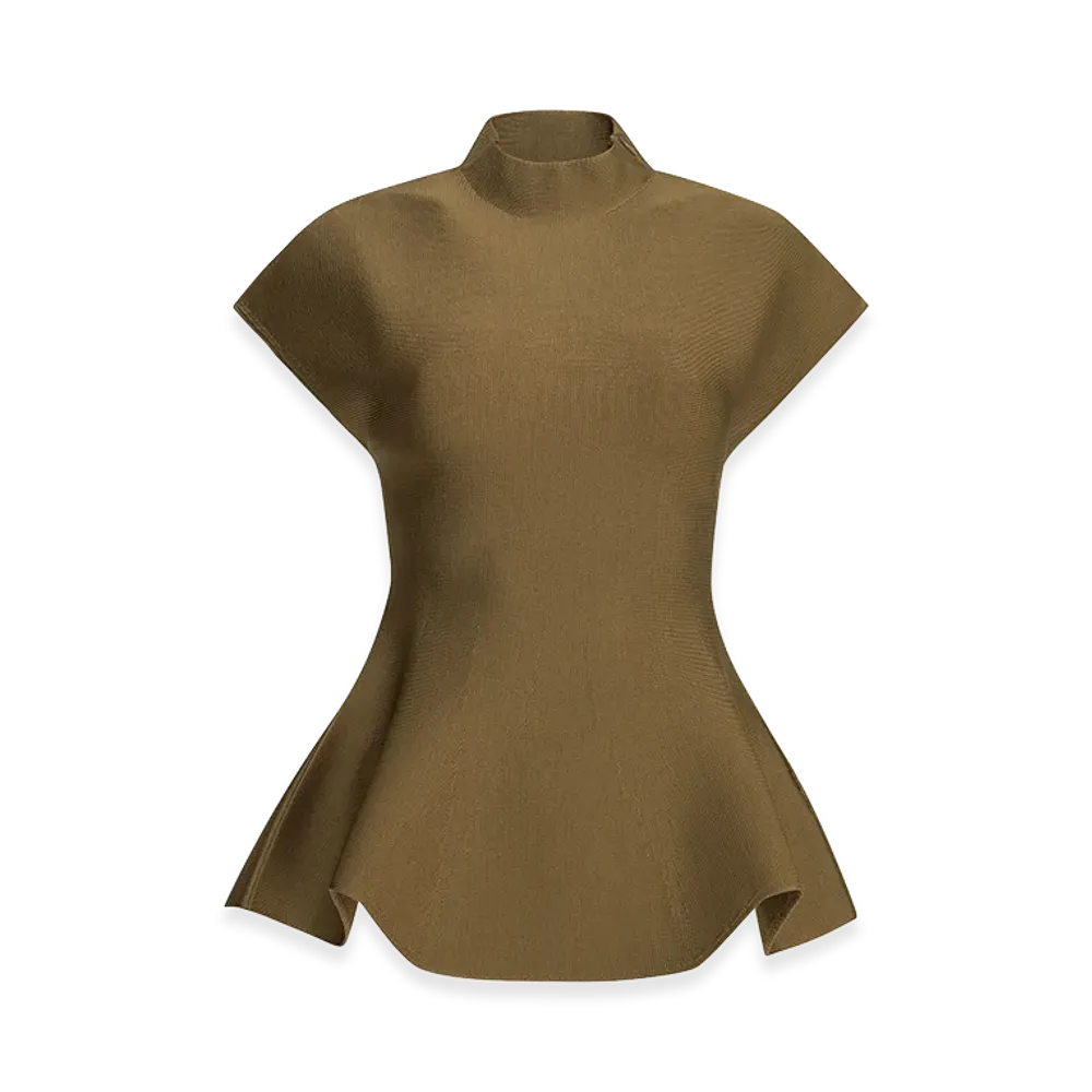KHAITE Women's "Andra" Casual Top "Brown"